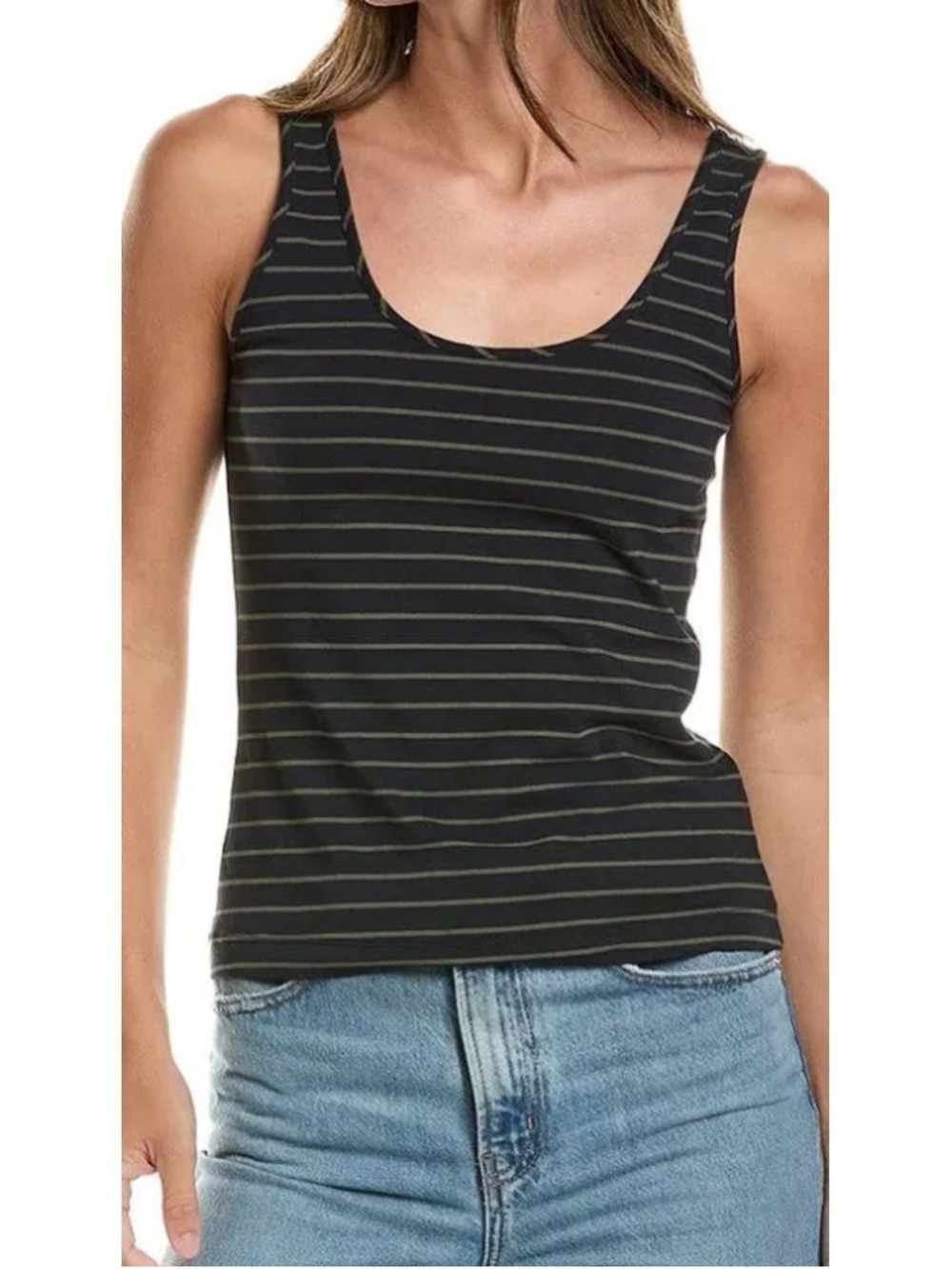 Cabi Charm Tank Navy Green Size M EUC Fall 2025
